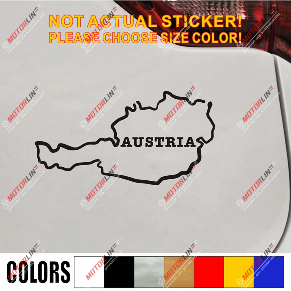 Австрия карта контур Наклейка австрийский автомобиль винил без bkgrd выбрать