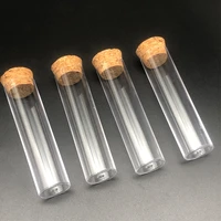 50pcslot 2595 flat bottom plastic test tube with cork packing tube