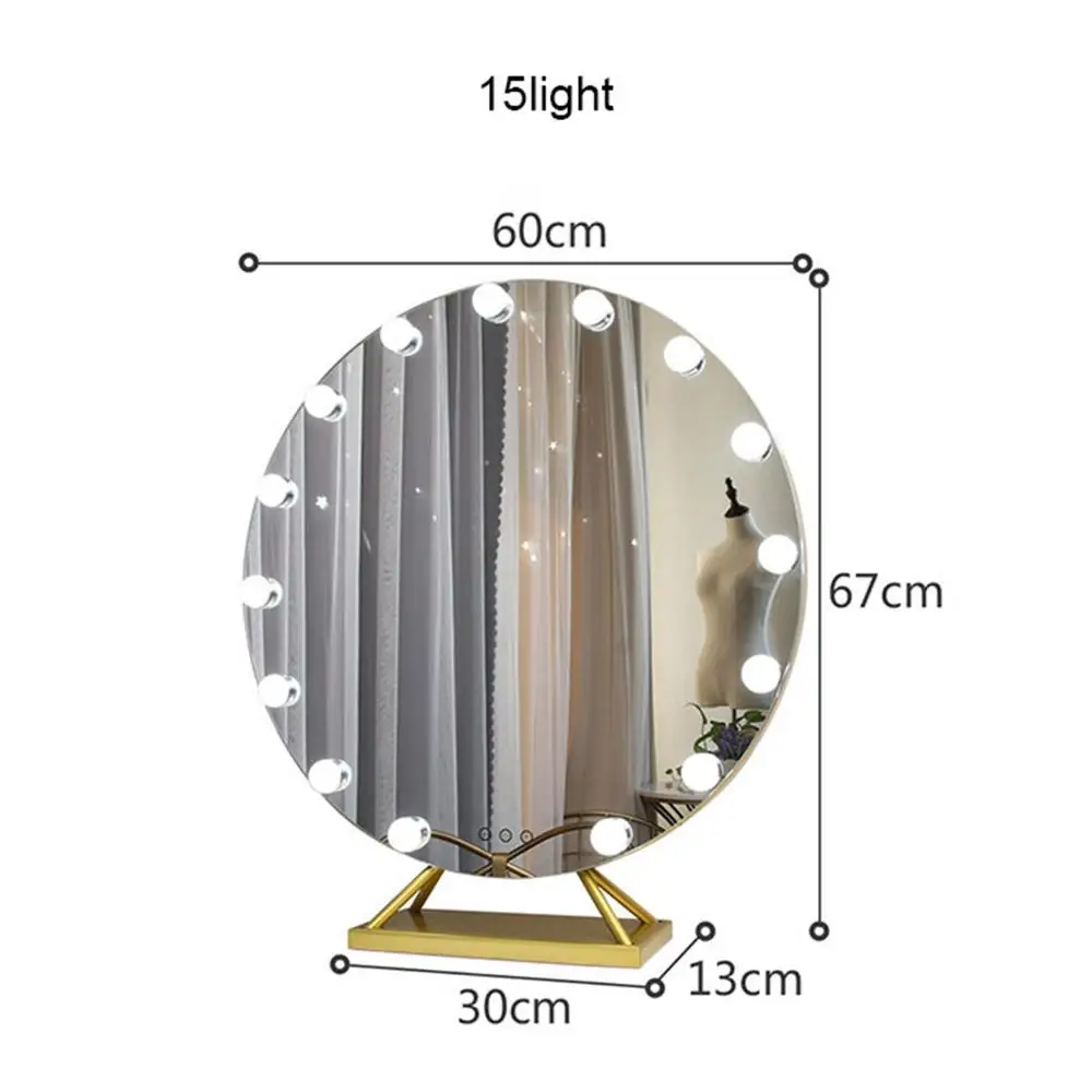 Сенсорный экран с регулируемой яркостью туалетное зеркало подсветкой Голливуд