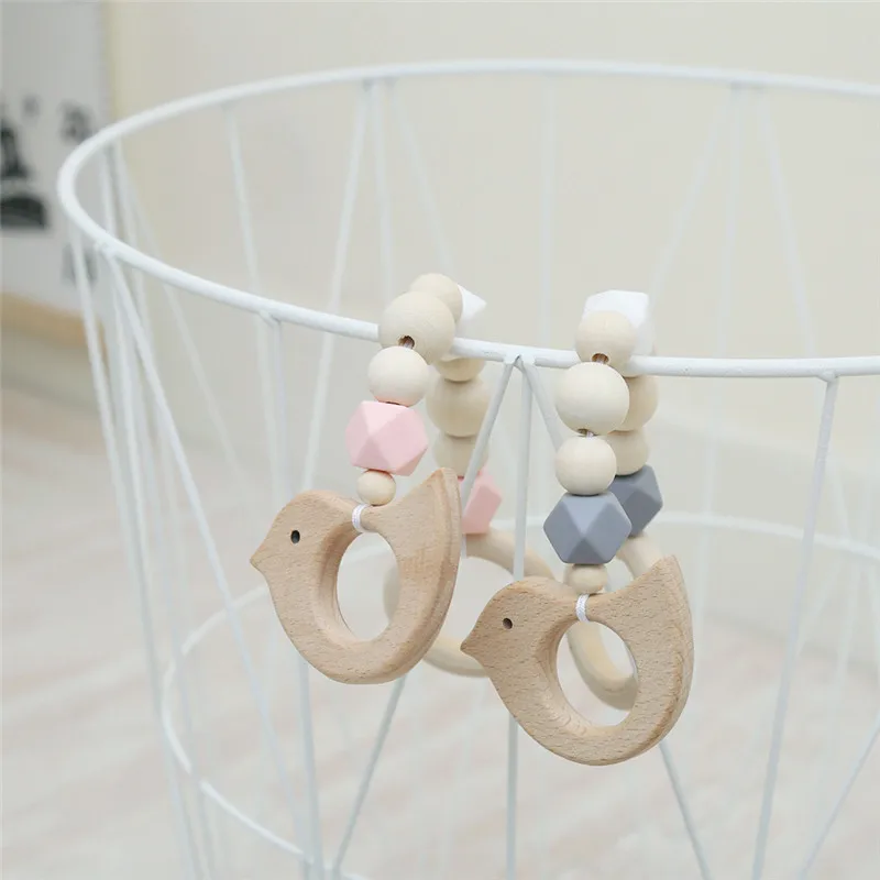 Новая птица слон искусственное дерево животные силиконовые круглые бусины