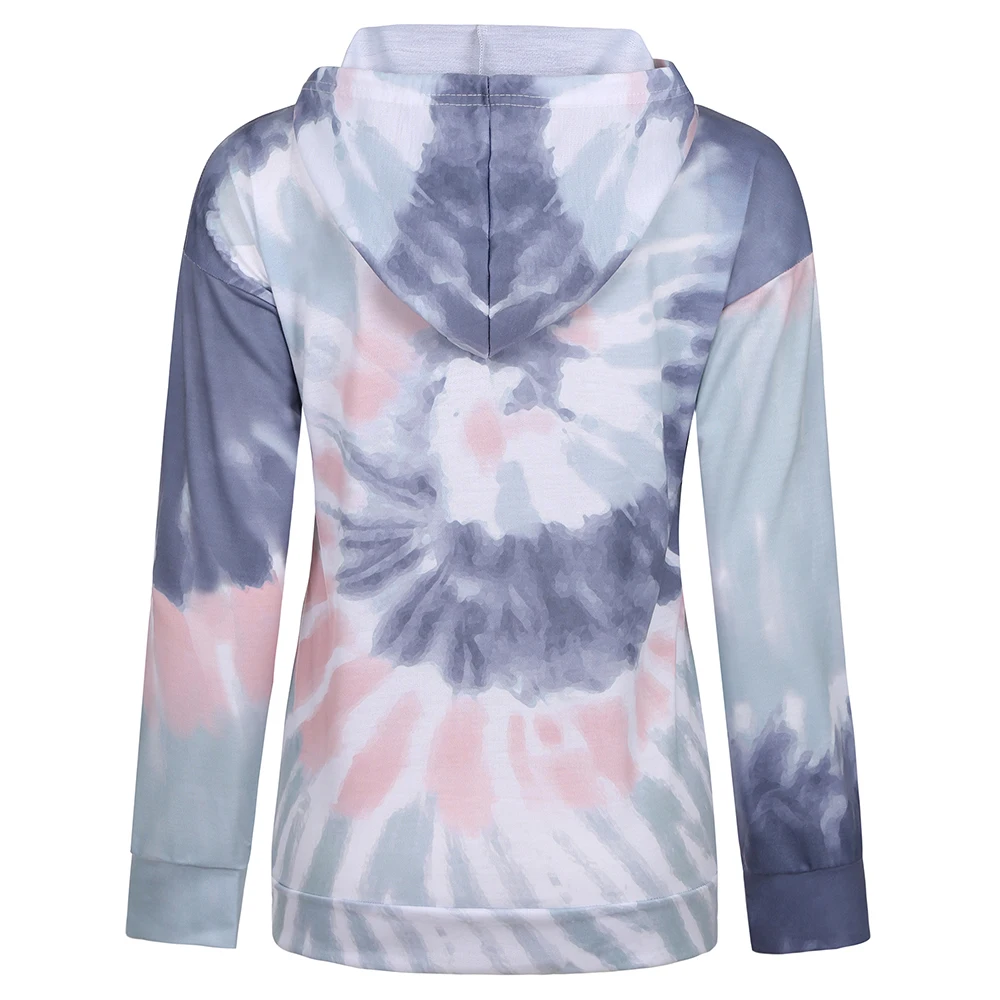 

Tie Dye Printed Sweatshirt Women Hoodies Autumn Oversized Long Sleeve Pullovers Casual Hoodies Autumn Streetwear Women Top
