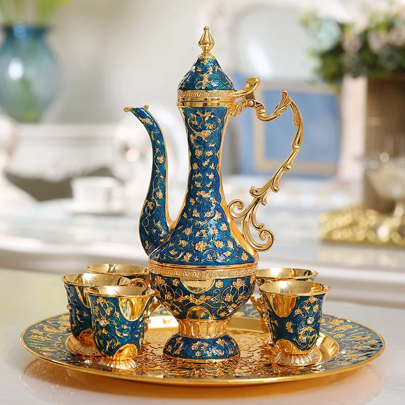 

Высококачественный винный набор ликера, антикварная креативная подарочная коробка в европейском стиле, Jin, свадебный подарок на день рожде...