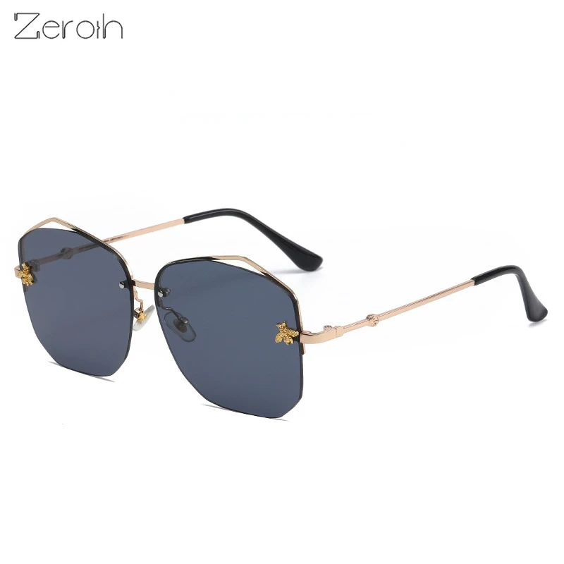 

Fashion Square Sunglasses Women Bee Decoration Glasses Retro Sunglass Female Ocean Lenes Eyewear UV400 Sun Glass Gradient Shades