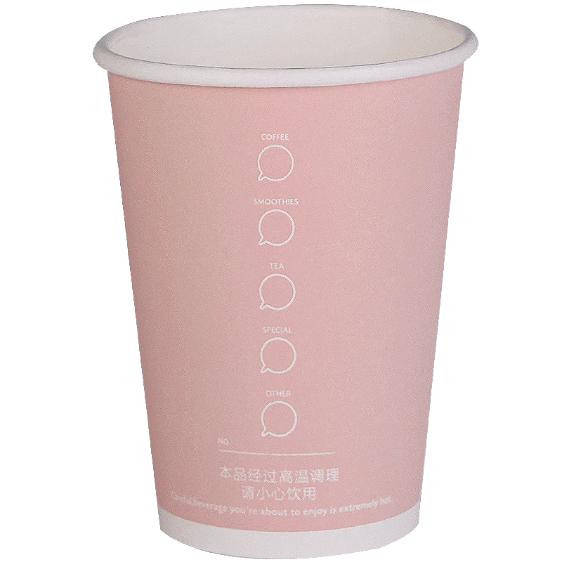 50 шт розовая одноразовая кофейная чашка горячий напиток молочный чай толстые
