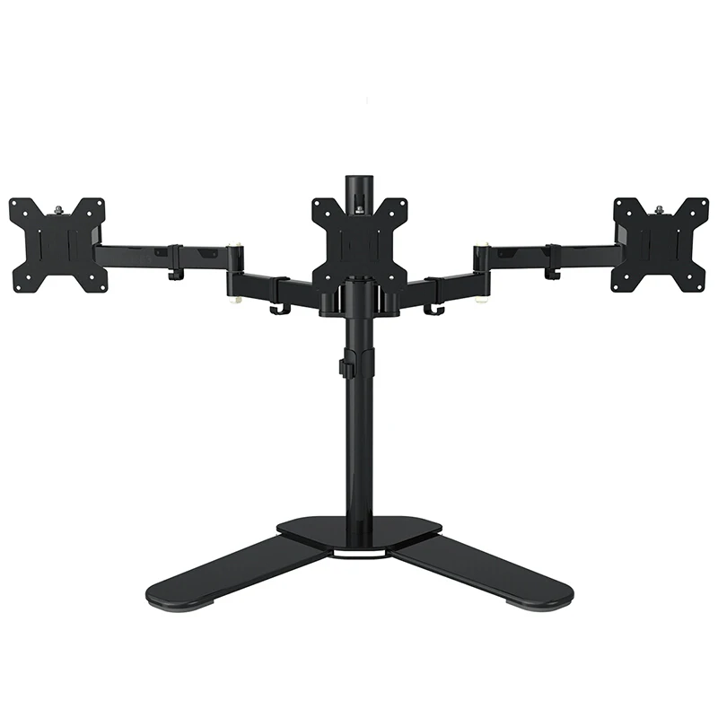 Desktop Full Motion 360 Degree Triple Screen Monitor Holder 10&quot-24&quotLCD LED Mount Arm Loading 8kgs Each Head | Электроника