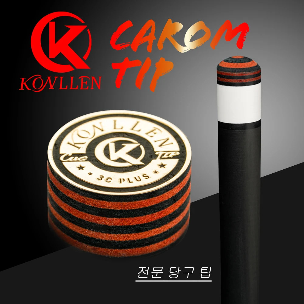 

KONLLEN 3 Cushion Carom Cue Tip 3C PLUS PRO-Tip Billiard Cue Tips 14mm Billiards Cue Carom Tip Professional Billiard Accessories