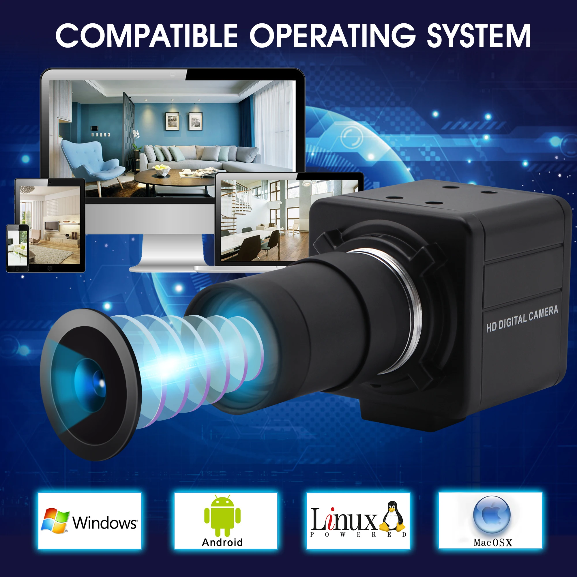 Веб-камера 4K HD 3840*2160 CMOS Sony IMX415 с ручным переменным фокусом объектив креплением CS