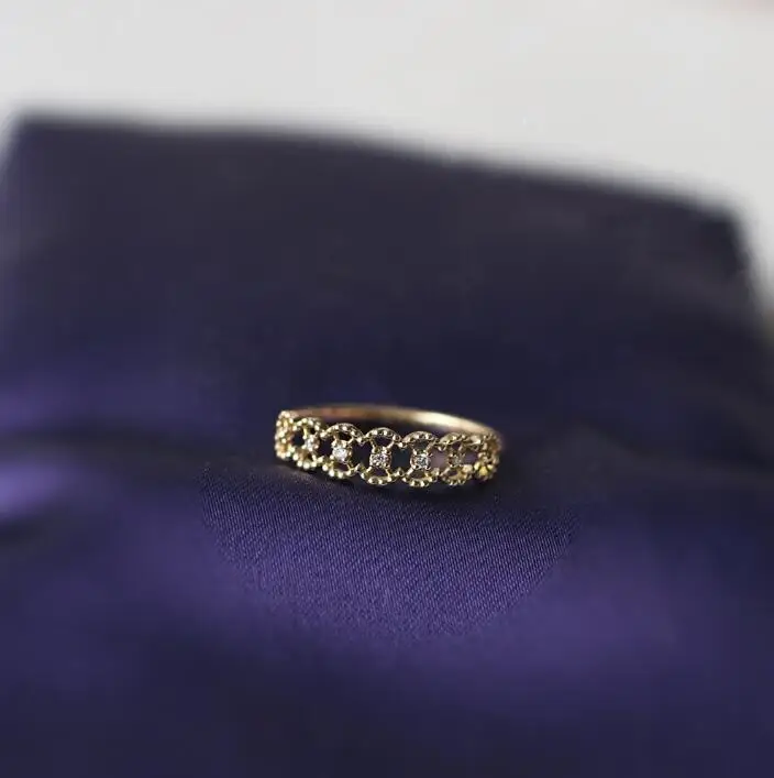 Hainon изящные белые кружевные кольца с кристаллами для женщин Свадебные