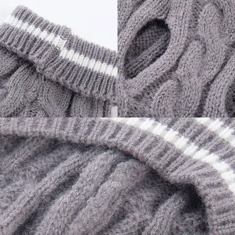 Теплый свитер одежда для собак кошек шерстяной наряд зимняя вязаная жилет щенков
