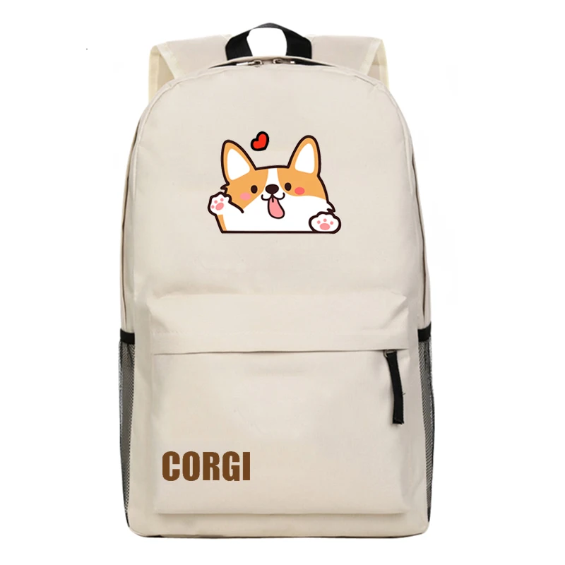 Милый женский рюкзак Corgi Повседневная Большая Дорожная сумка на плечо для