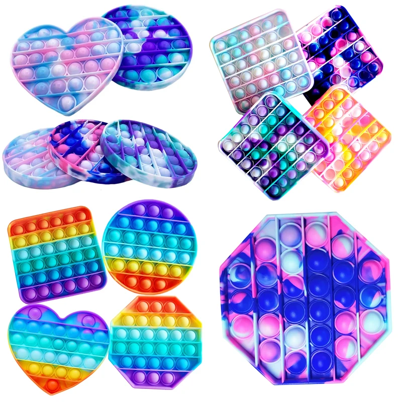 

2021 Push MSXF it Bubble Sensory Fidget Toys Silicone Stress Reliever Toy Squeeze Toy MSXF It Fidget Toy Kids Adult Gift
