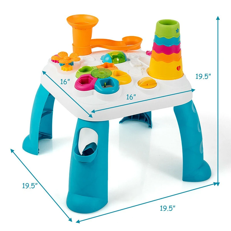

2 In 1 Early Education Toy Toddler Learning Table Environmentally Friendly Materials Detachable Design Children Furniture Sets