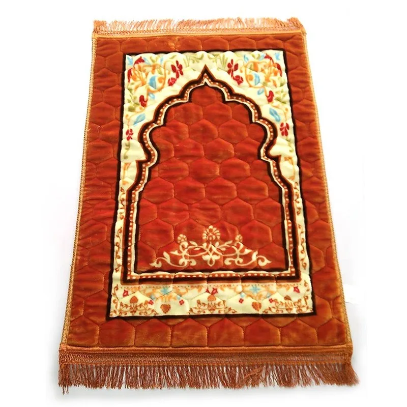 Черное мусульманское Молитвенное одеяло коврики для поклонения Рамадан