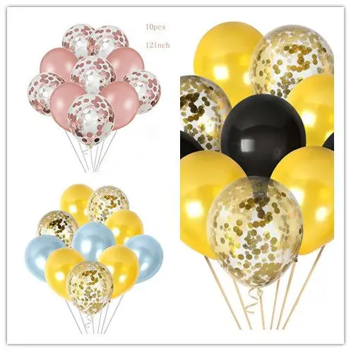 10 шт. 12 дюймов розовое золото конфетти латексные Наборы Шаров Baby Shower DIY Любимое