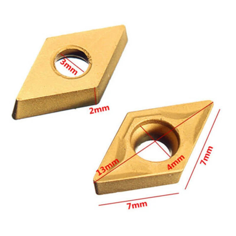 

10Pcs Inserts DCMT070204 Carbide Lathe Turning Tool Boring Bar Stainless steel