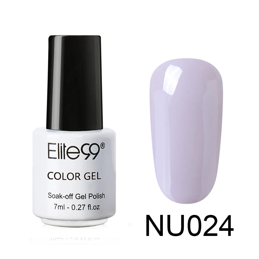 7ml NU024 Elite99 телесный Цветной Гель-лак Полупостоянный Vernis праймер верхнее покрытие УФ светодиодный гель лак удаляющийся замачиванием ногти "сделай сам" Маникюр гель лак - Цвет: 7ml NU024