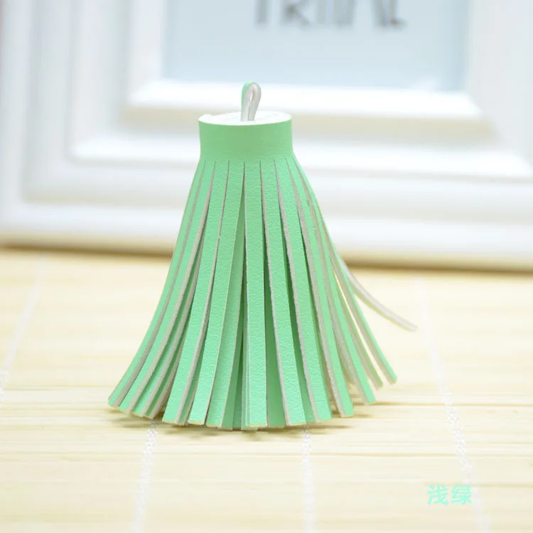 Tassel Keychain Leather Diy Key Chain Accessories Car Handbag Purse Phone Bag Pendant Black 2021 Trinket Porte Clef Chaveiros | Украшения и
