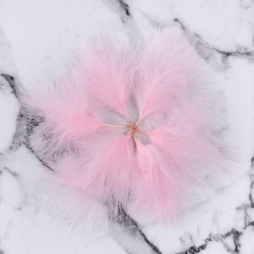 Пушистые перья индейки Марабу для рукоделия 7 12 см розовые украшения
