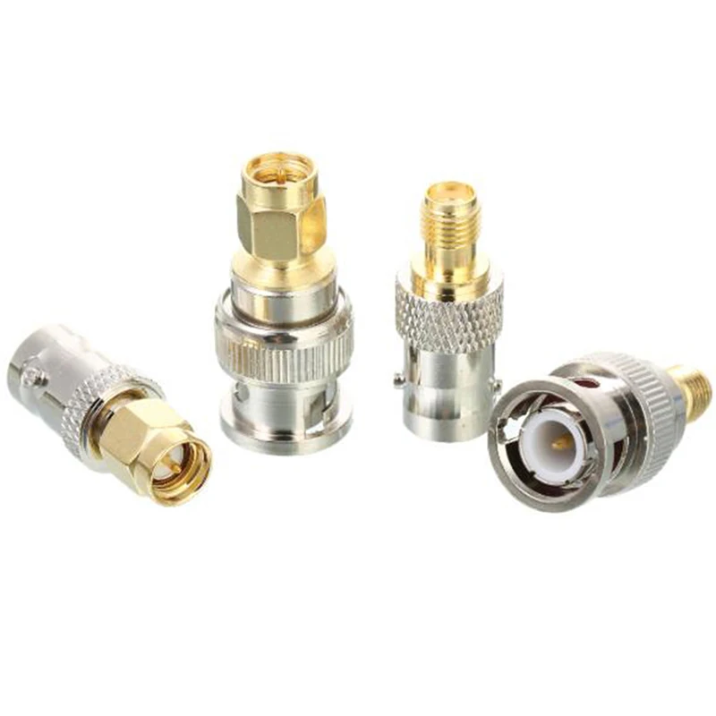 4 шт./лот разъемы BNC-SMA Тип штекер RF разъем адаптер тестовый преобразователь набор |