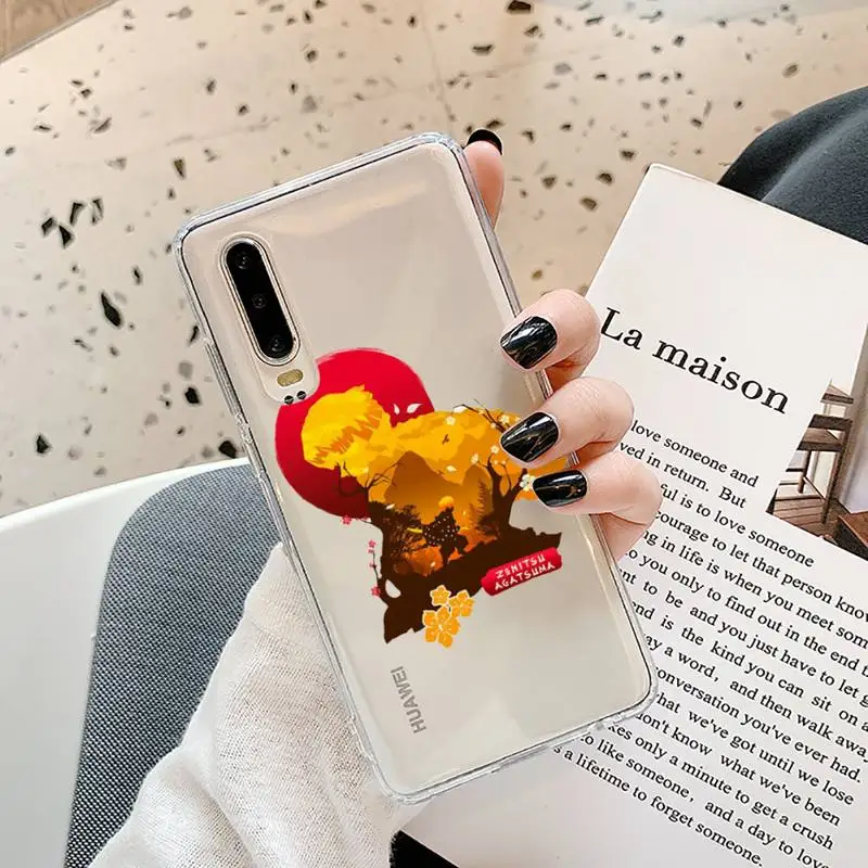 

Demon Slayer Agatsuma Phone Case Transparent for Samsung A71 S9 10 20 HUAWEI p30 40 honor 10i 8x xiaomi note 8 Pro 10t 11