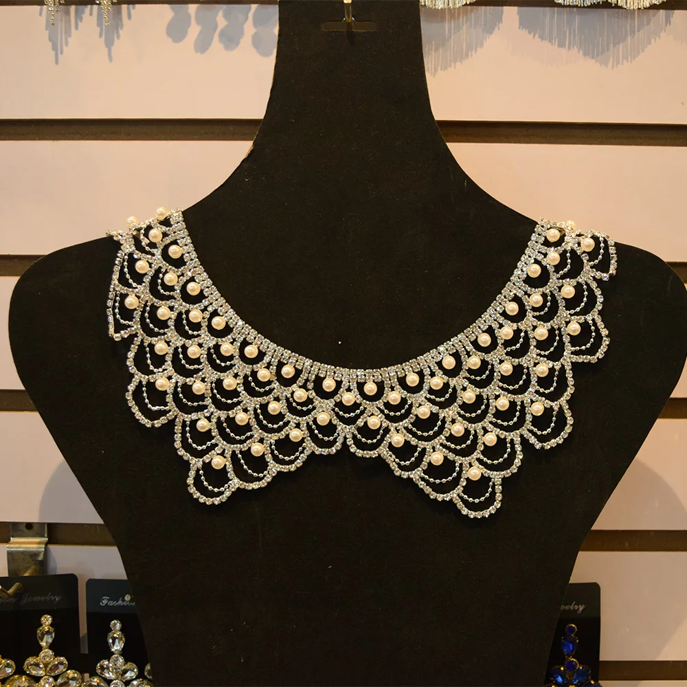 Большие размеры Стразы для шитья Аппликации хрустальные ожерелья свадебного