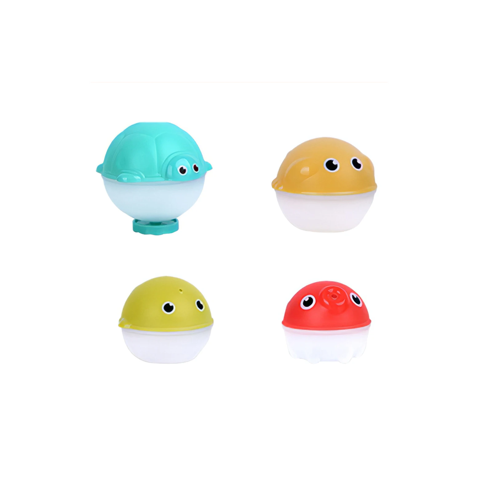 

4pcs Kids Bathing Toy Funny Outdoor Indoor Stuck Toy Educational Infant Bathtub Toy Amphibious Baby Shower for 6 months +