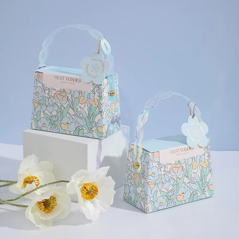 

20Pcs Tulip Hand Bag Gift Box Chocolate Box Brithday Wedding Party Decor Gift Box for Guest Favor Supplies Birthday Gift