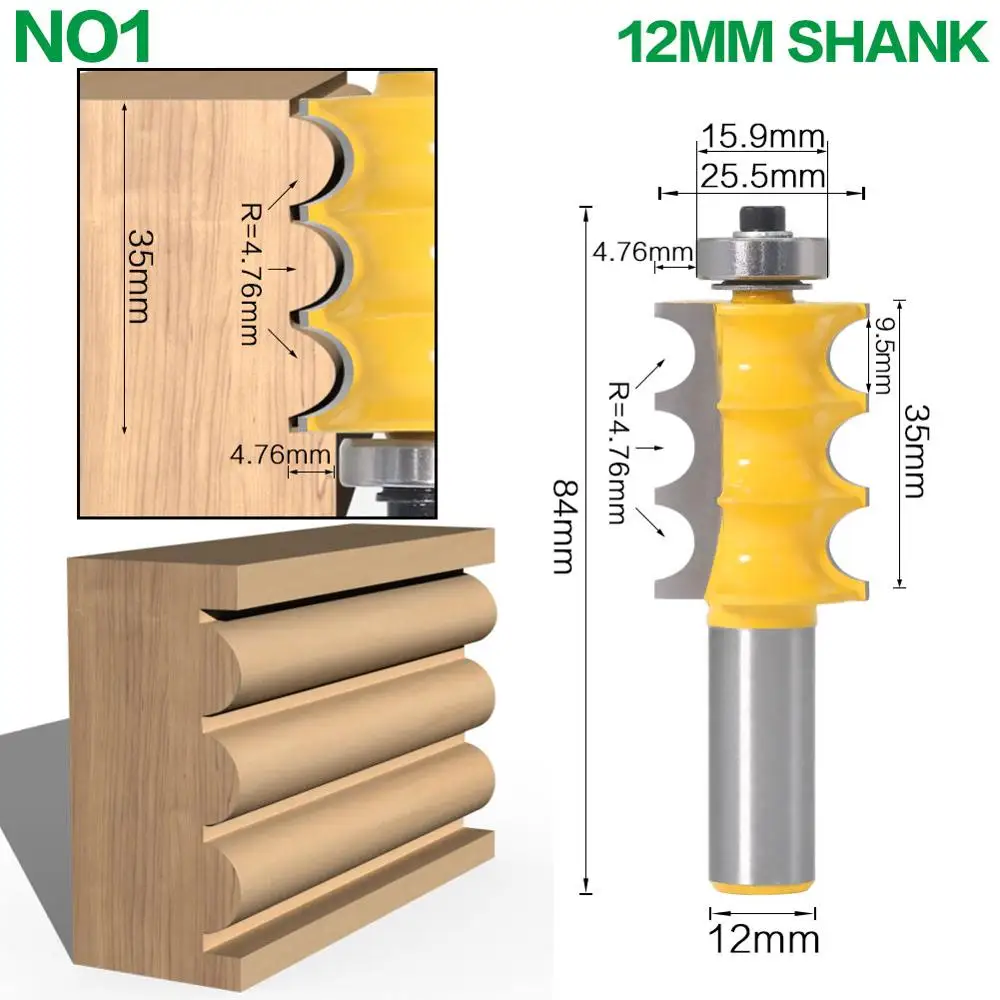 Фреза JGZUI с хвостовиком 1/2 дюйма хвостовик 12 мм высококачественные формовочные