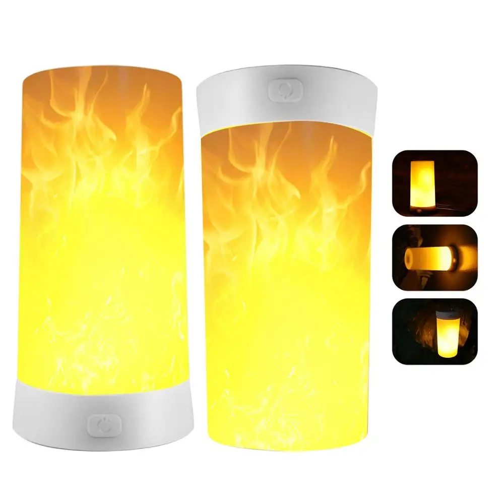 Светодиодный светильник с эффектом пламени магнитная беспламенная лампа свеча 4
