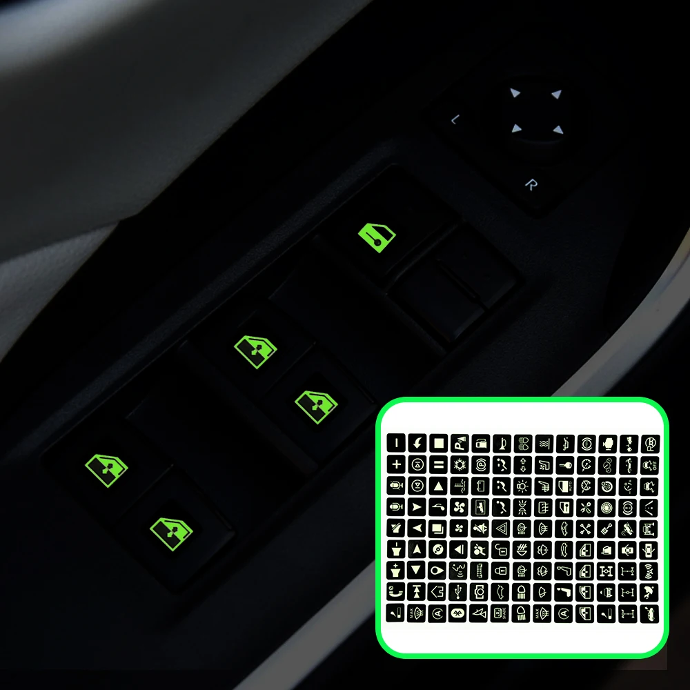 Светящаяся наклейка на кнопку двери автомобиля окна авто аксессуары для Лада