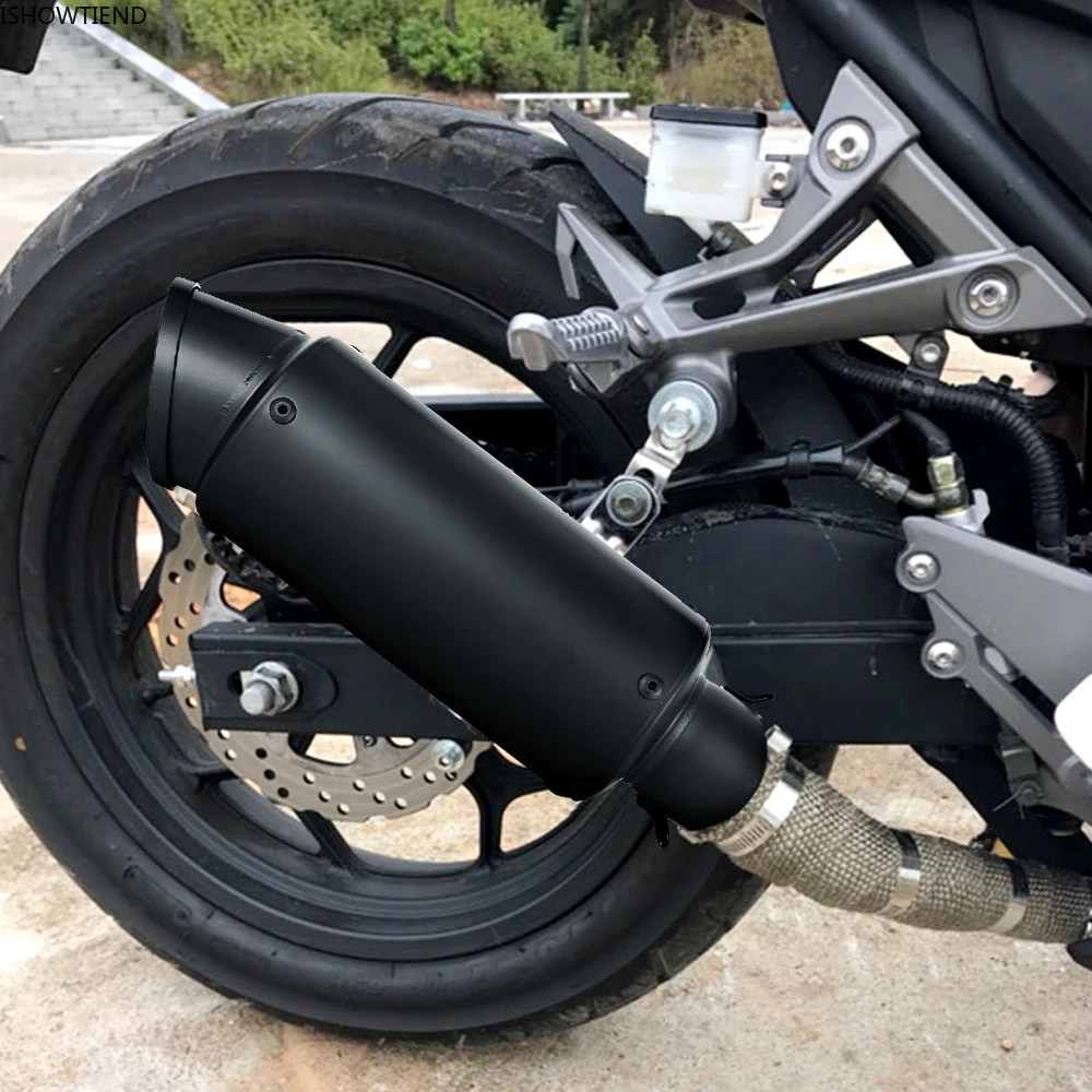 

Глушитель выхлопной трубы для мотоцикла, 51 дюйм, 60 мм, для Yamaha Tmax 530 FZ6 R3 R6 MT07 MT09 Honda PCX 125 Z900
