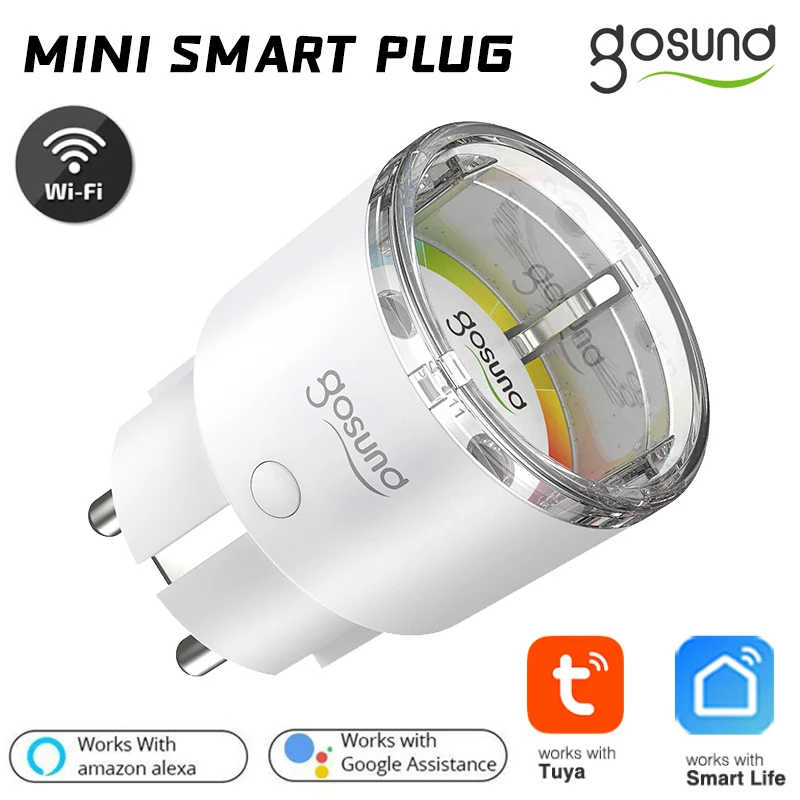 

Gosund 10A WiFi Smart Plug Socket EP2 EU TUYA / Smart Life Remote Timing Switch Voice Control Works With Alexa Google Home