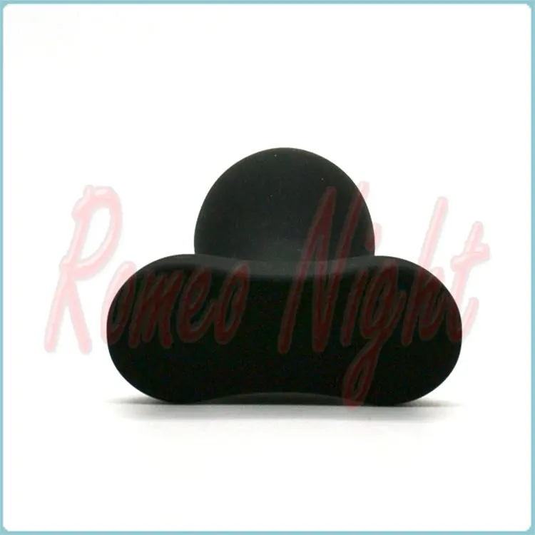 Черная мягкая силиконовая Анальная пробка RomeoNight сексуальные анальные игрушки