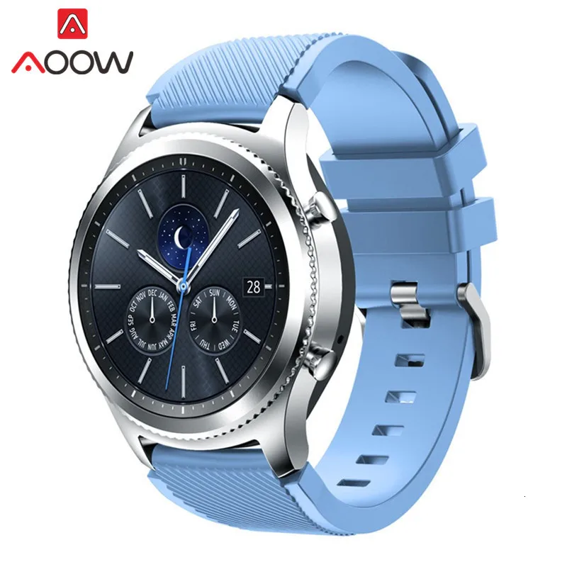 22 мм силиконовый ремешок для часов для samsung Galaxy Watch 46 мм huawei Watch GT Активный браслет ремешок для gear S3 Frontier Classic