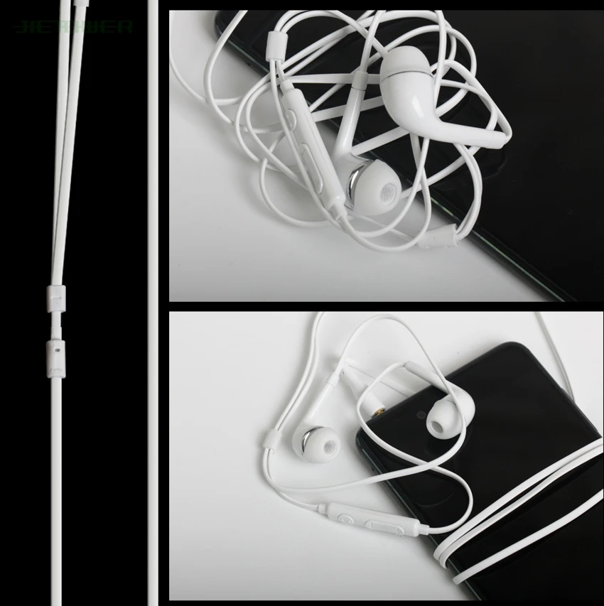 

New Flat J5 Headsets In-ear Earphones Headphones Hands-free with Mic For Samsung HTC Xiaomi Phones 300pcs/lot