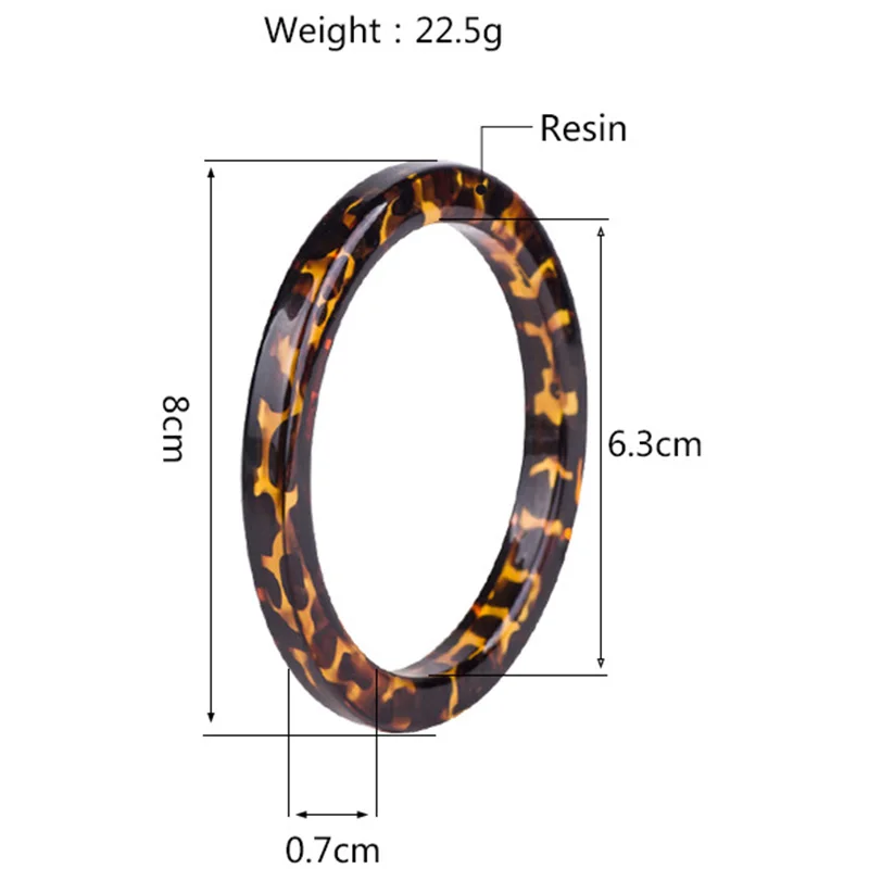 Винтажные браслеты с леопардовым рисунком из смолы женские акриловые черными