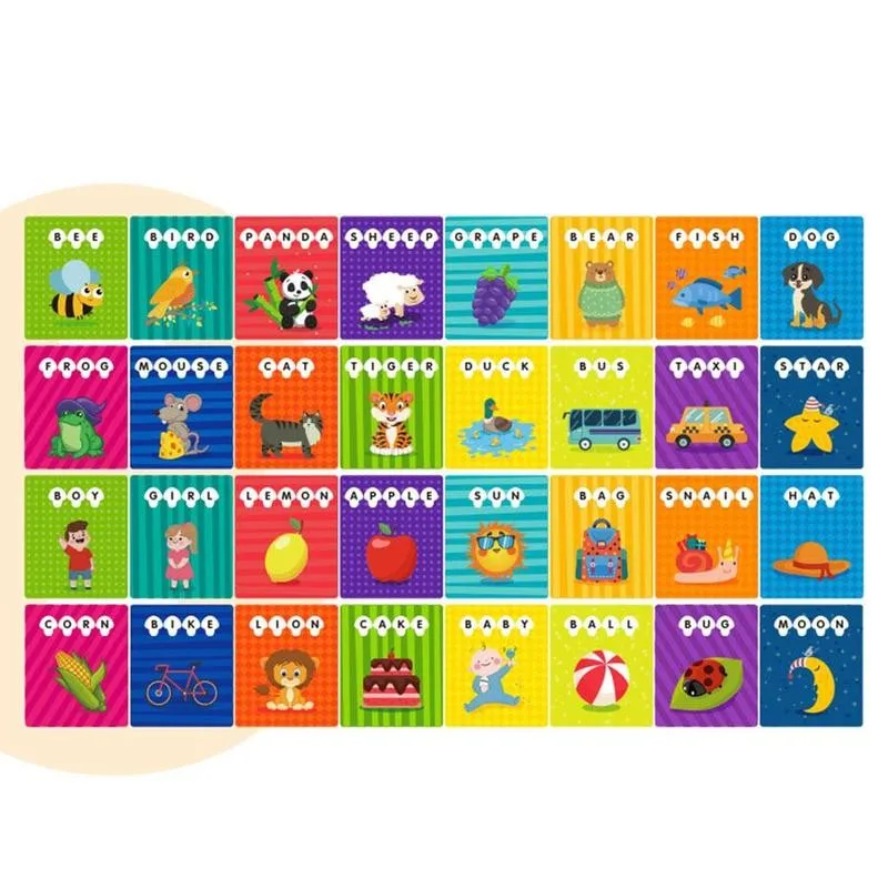 

Montessori Language Toys English Alphabet Spelling Reading Card Mushroom Picking Matching Games Early Learning Educational Toys
