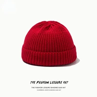 2021 autumn winter thin solid color base knitted hat red black yellow black pink 13 color optional melon cap warm hat woman man