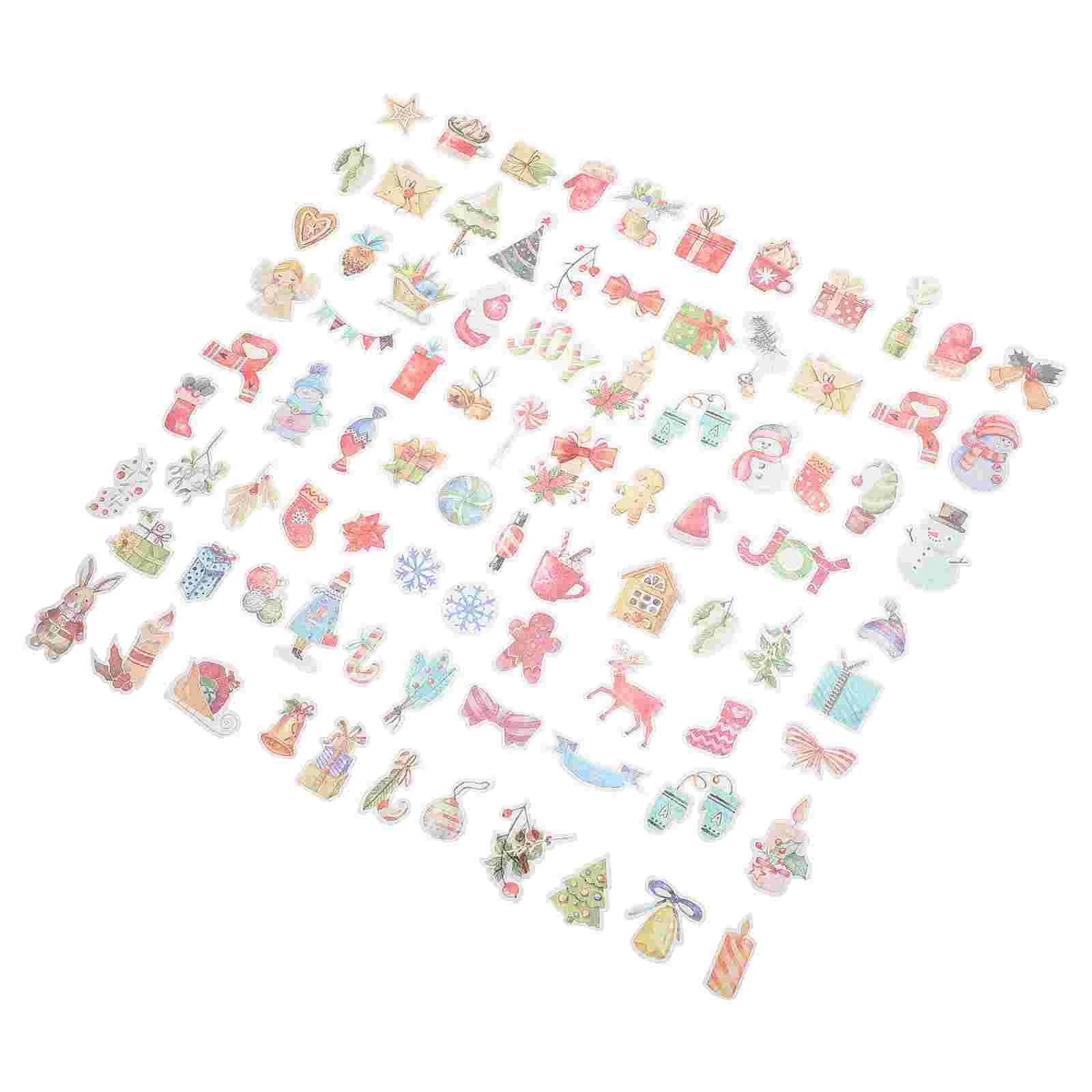 

4 Sets DIY Material Stickers Christmas Photo Album Stickers (Assorted Color)
