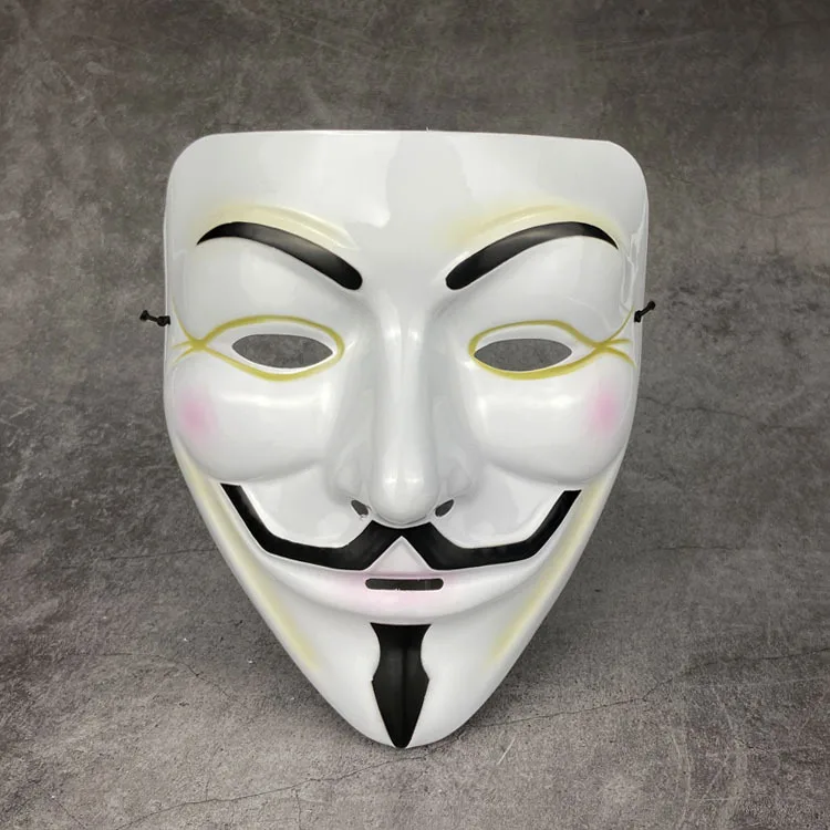 

Movie Cosplay V for Vendetta Hacker Mask Anonymous Guy Fawkes Halloween Christmas Party Gift for Adult Kids Film Theme Mask 1PC