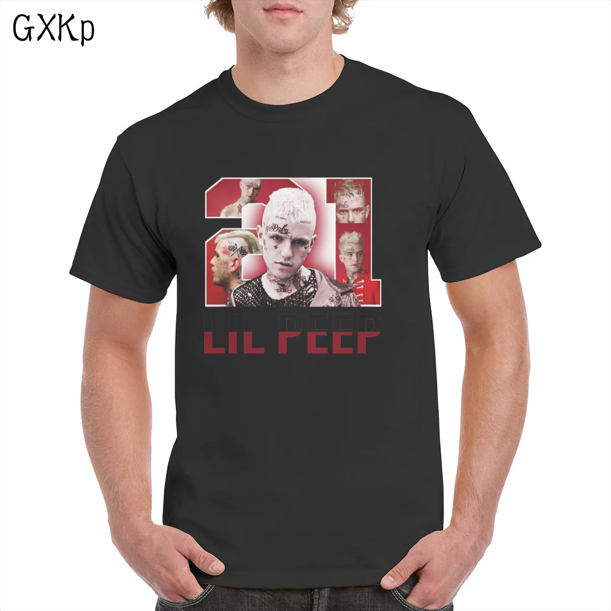 

Lil Peep 21 t shirt Unisex Harajuku Retro 90's aesthetic graphics Tops 100% Cotton T-shirt Female/Man