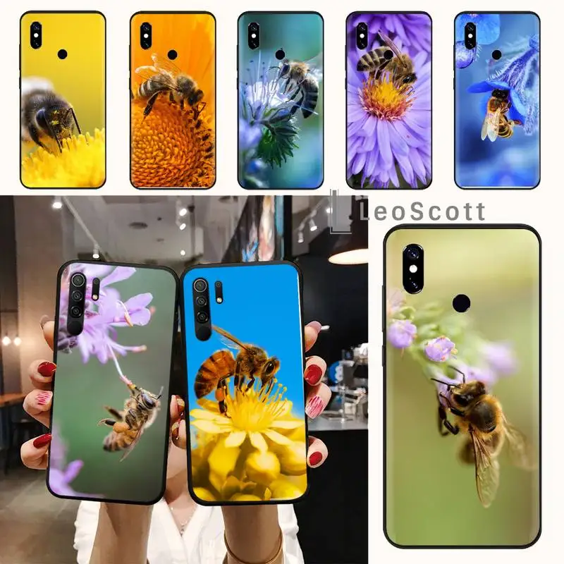 

Honeycomb Honey Bee pattern Phone Case For Xiaomi Redmi note 7 8 9 11 t s 10 A pro lite funda shell coque cover