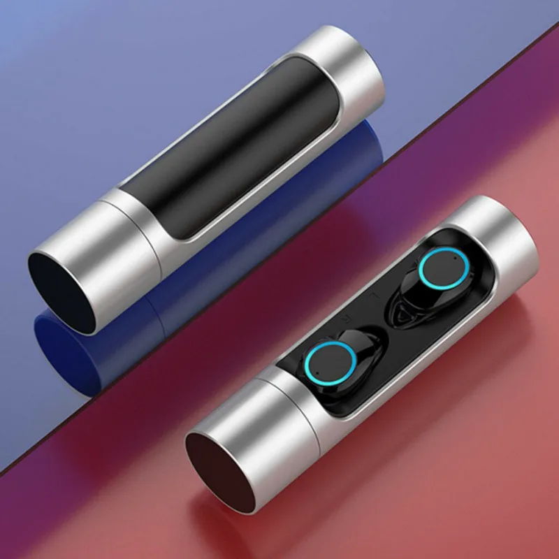 silver TWS Bluetooth 5,0 наушники X8 сенсорное управление мини Близнецы Беспроводные стереонаушники с микрофоном IPX7 водонепроницаемые наушники - Цвет: silver