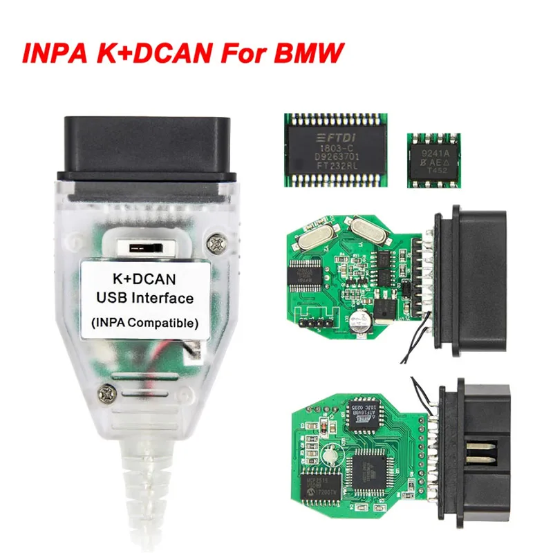 Obd2 сканер для bmw dcan диагностический кабель usb с переключателем k + может чип FTDI FT232