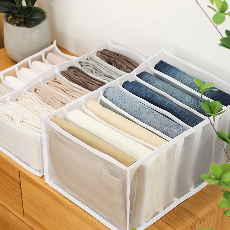 Фото Ящик для хранения джинсов в новом стиле ящик одежды сетчатый перегородки