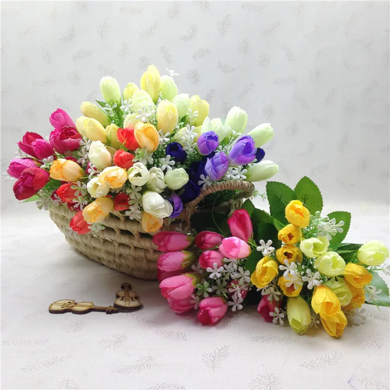 

Valentin 2022 Artificial Flowers Tulip Fakes Flowers Real Wedding Decoration Flowers Banquet Bridal Home Decor Valentines Day