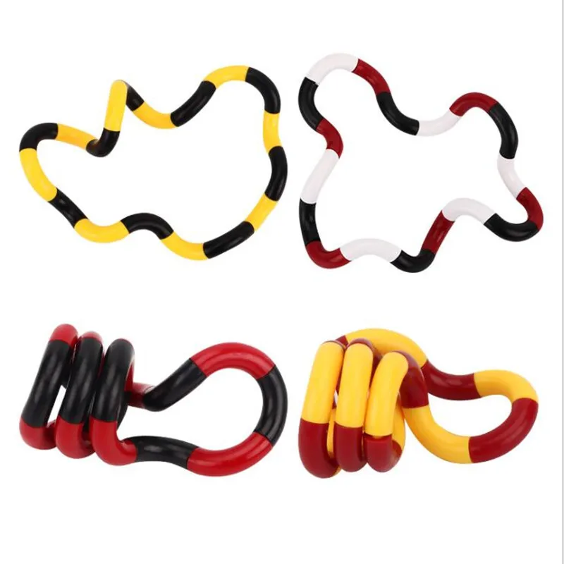 

New 3pcs Twisted Ring Magic Fidget Magic Trick Rope Tangle Fidget Toy Creative DIY Winding Leisure Education Stress Relief Kid