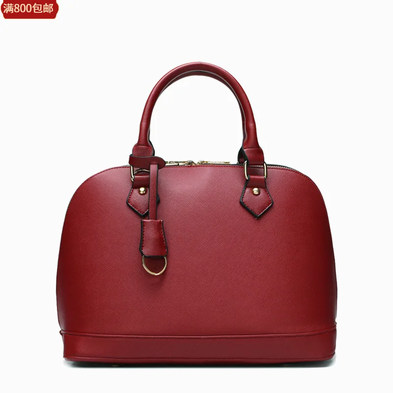 

Hot sale genuine leather handbags fashion handbags cross pattern shell bag shoulder messenger bag