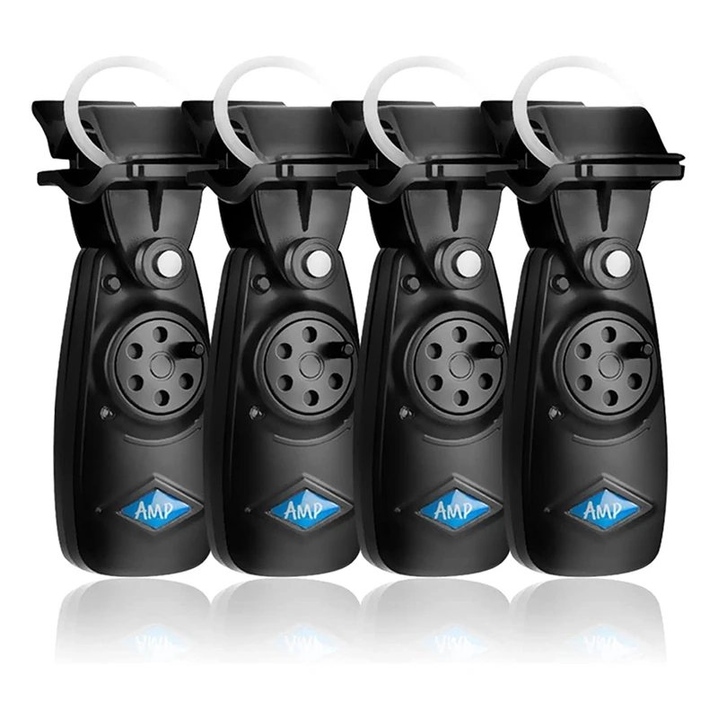 

4 PCS Light & Sound Fishing Bite Alarm Electronic LED Alert Bell Clip On Fishing Rods For Daytime & Night