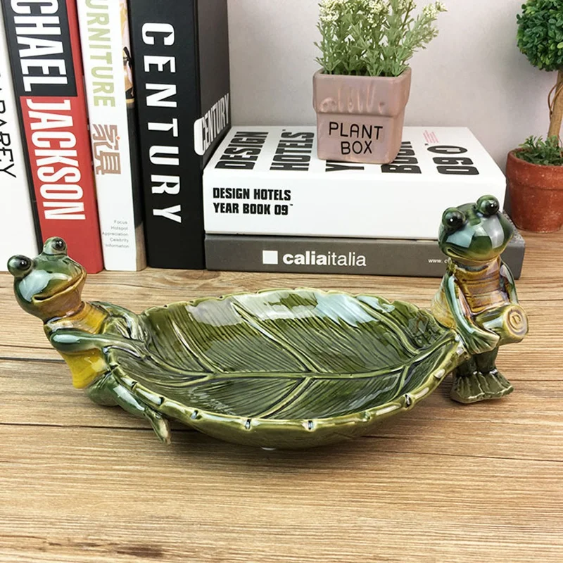 Забавная фарфоровая фигурка лягушки мыльница декоративная керамическая Коробка